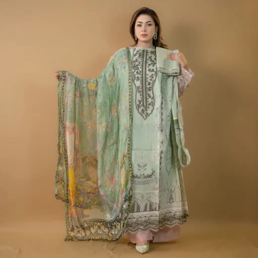 Unstitch Stitch Embroidered & Printed Salwar Kameez Suit C-11699
